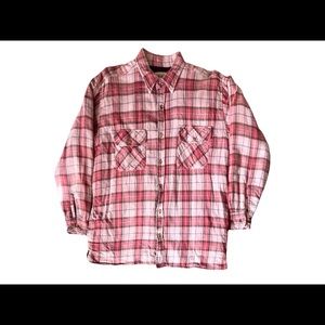 90s vintage Wilderness Insulated Flannel Style Shirt Jacket Ramie grunge